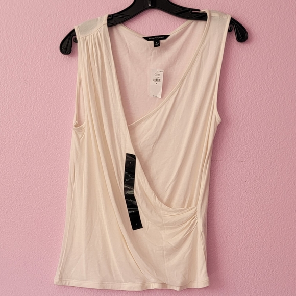 Banana Republic Factory  Wrap V-Neck white tank  top/ S. - Picture 1 of 8